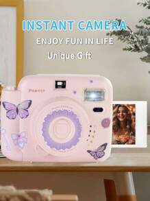 Popoto即拍照機套組 19合1相機 附相機迷你雙胞胎胶片 適合旅行禮物/生日/女友/戶外/派對/婚禮（不含電池和相片） - 粉色 - 查看 10
