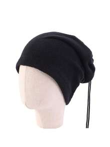 Children's Black Fleece Neck Warmer With Plush Hat And Windproof Face Mask, Warm Multi-functional Scarf For Winter - Black - View 2