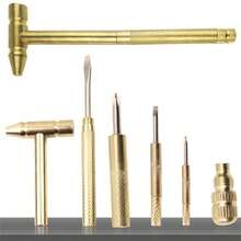 Diy Miniature Hammer Set With Small Round Hammer, Clock Hammer, Screws Driver, Metal Hammer - Gold - View 9