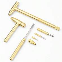 Diy Miniature Hammer Set With Small Round Hammer, Clock Hammer, Screws Driver, Metal Hammer - Gold - View 7