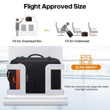 Bruno Cavalli Travel Backpack 42L Carry On Backpack Flight Approved Expandable Travel Backpack Carry On Backpack Luggage Daypack With Packing Cubes, Waterproof Weekender Bags For Women Men - 黑褐色 - 查看 6