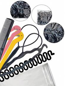 3011件蜈蚣髮辮工具懶人髮型造型工具，毛茸茸的球發型設備，髮型造型套裝