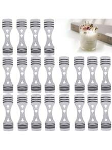10 Pièces Dispositifs De Centrage De Mèche De Bougie En Métal, Support De Mèche De Bougie En Acier Inoxydable Argenté Pour La Fabrication De Bougies