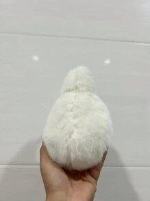 1只凱亞鳥毛絨玩具,填充的凱奇動物娃娃,超級柔軟的枕頭,可愛的新西蘭寵物生日禮物或節日禮物 - 白色 - 查看 6