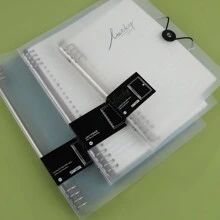 A5/b5/a4有格線分離式筆記本,可更換紙張記錄筆記/解決問題,厚螺旋封面和夾板,非常適合初/高中學生 - 活頁本+活頁芯[120張240頁] - 查看 3