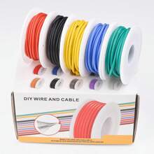 1pc Diy Wire In 5 Colors, Packed In A Color Box, Electronic Wire Soldered With Tin-plated Copper, Extra Soft & Heat Resistant Silicone Wire For New Energy - Multicolor - View 6