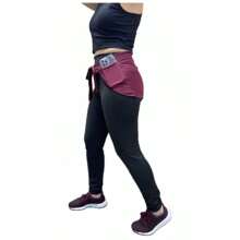 用於maxx Modas體育館的貼臀瑜伽褲 - 紅色 - 查看 2