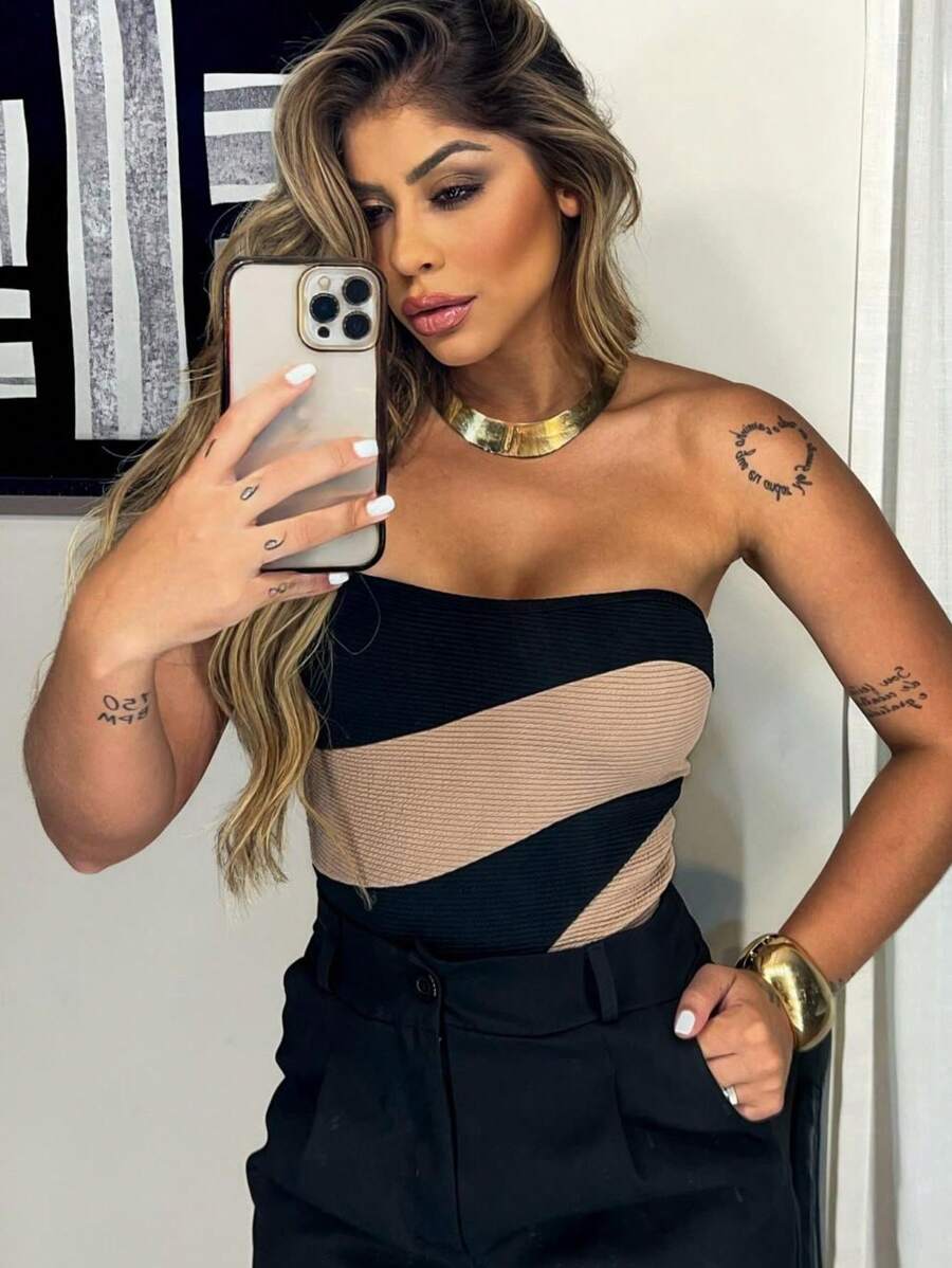 Women Bodysuits - 鏽棕色 - 查看 1