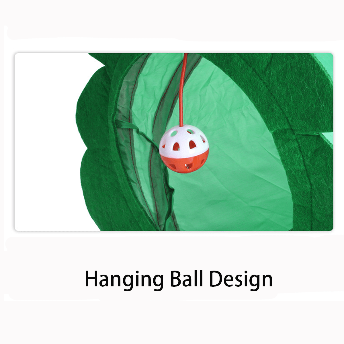 Cat Tunnel, Christmas Tree Shaped Cat Tunnel With Ball And Foldable