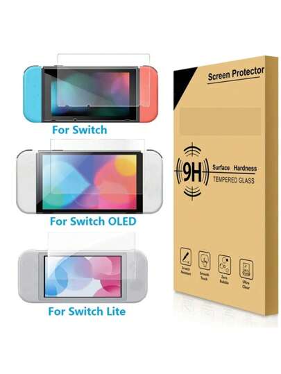 Pelicula de vidro temperado protetor de tela compativel para Ninntendo Switch OLED e lite