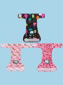 Washable Reusable Premium Female Dog Diapers, Medium Large Small Dog Doggie Puppy & Doggy Diapers Female,Period Panties In Heat (Pack Of 3, Medium)