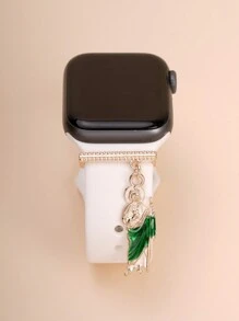 1pc Metal Holy Father Watch Band Charms Decoration Ring Compatible With Apple Watch Bands Accessories Compatible With Galaxy Watch Series Strap Charm - Multicolor - View 4