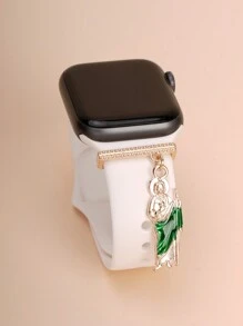 1pc Metal Holy Father Watch Band Charms Decoration Ring Compatible With Apple Watch Bands Accessories Compatible With Galaxy Watch Series Strap Charm - Multicolor - View 3
