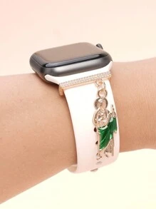 1pc Metal Holy Father Watch Band Charms Decoration Ring Compatible With Apple Watch Bands Accessories Compatible With Galaxy Watch Series Strap Charm - Multicolor - View 1