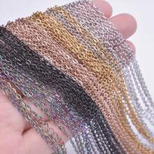 1 件不銹鋼電鍍鏈,適用於項鍊、鎖骨鍊等 Diy 珠寶製作材料 - 素鏈 - 查看 1