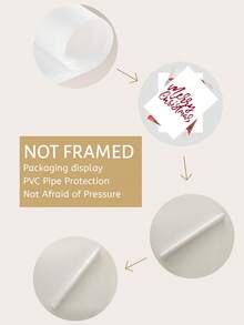 3入組/套聖誕節裝飾畫,聖誕老人主題,帶畫布的客廳墻藝術裝飾 - 彩色 - 查看 7