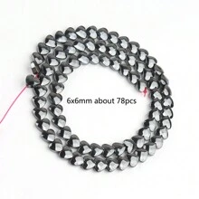 心形、圓柱形、v形赫瑪石散珠、嵌縫珠和吊飾,適用於diy首飾製作,如項鍊、手鐲等用品