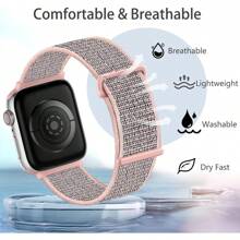 Bộ 3 dây đeo thể thao bằng nylon tương thích với dây đeo Apple Watch, dây đeo mềm mại, dệt bện co giãn dành cho nam nữ, tương thích với Series Ultra 2 SE 9 8 7 6 5 4 3 2 1 - Nhiều màu - Xem 3