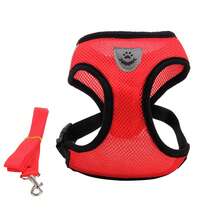 1 Miếng Dụng cụ mèo Áo vest Đi dạo Chì Dây xích Đối với Cún con Chó Vòng cổ Polyester Có thể điều chỉnh Lưới Dây nịt chó Đối với Trung bình nhỏ Cái vòng Pet & Dây xích Bộ - Đỏ - Xem 9