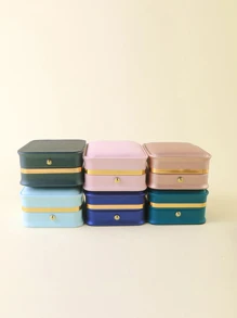 Elegante joyero con forma de cintura con borde dorado, caja para collar de esquinas cuadradas, caja de regalo para pulsera, caja de empaque de accesorios de joyería, regalo de cumpleaños