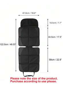 Non-slip Seat Cushion Protector - Black - View 7