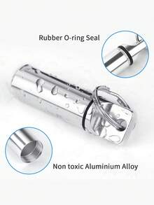 小型便攜式藥盒鑰匙扣,鋁合金迷你藥物收納盒,適用於手提包,防水金屬藥片盒,用於戶外露營旅行(黑色+銀色+紅色) - 彩色 - 查看 5