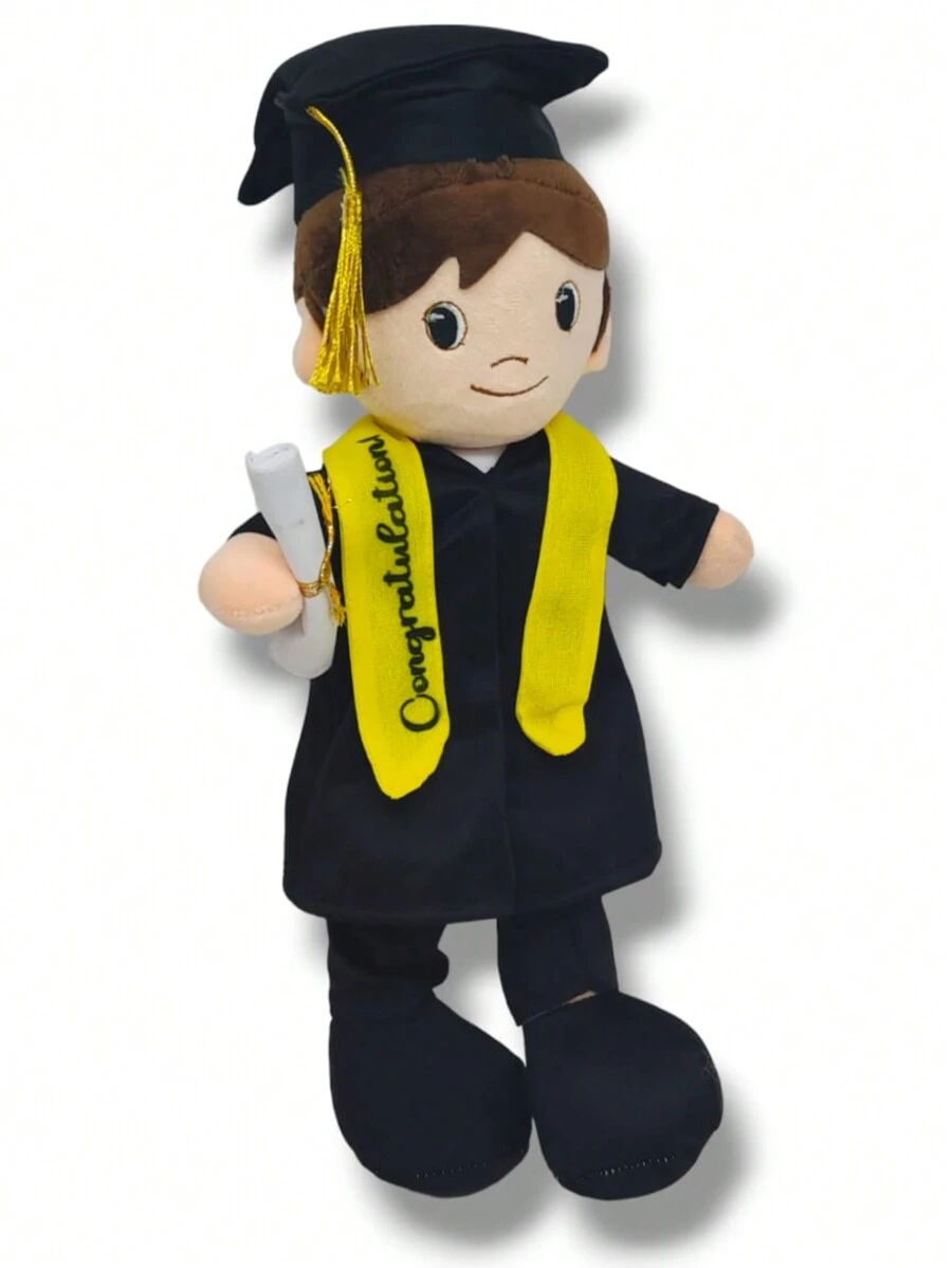 Peluche Graduación Toga Y Birrete Niña Niño - Negro - Ver 1