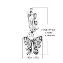 1支925純銀蝴蝶耳環,適用於女性和女孩,日常佩戴配件 - 蝴蝶 - 查看 3