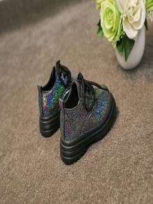 Giày bốt Chelsea đơn thoáng khí, thời trang và cổ điển dành cho trẻ em, kiểu dáng ngoài trời, có hiệu ứng ombre. - màu đen - Xem 5