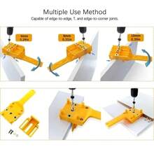 1pc Abs Plastic Pocket Hole Jig Handheld Woodworking Doweling Jig Guide Tool - Yellow - View 5