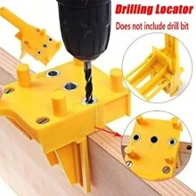 1pc Abs Plastic Pocket Hole Jig Handheld Woodworking Doweling Jig Guide Tool - Yellow - View 4