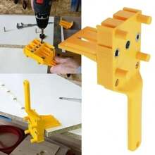 1pc Abs Plastic Pocket Hole Jig Handheld Woodworking Doweling Jig Guide Tool - Yellow - View 3