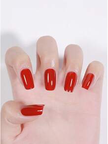 美甲佩戴假指甲貼全半c型拱形霧面分段中等梯形免費雕刻和研磨超薄無痕假指甲貼100片 - 金色 - 查看 4