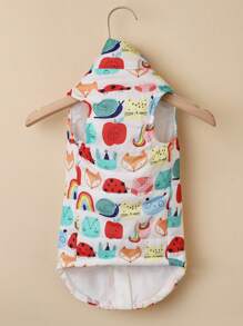 1 件白色动物公园狗背心，宠物滑雪服，适合秋冬季 - 彩色 - 查看 6