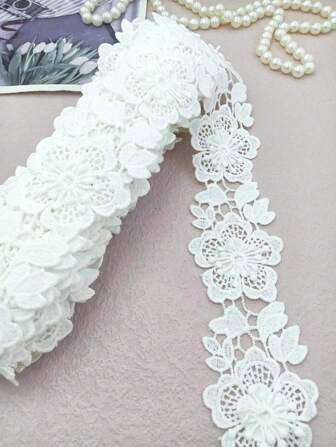 Milk Silk Embroidery & Jacquard 3d Flower Ribbon Garment Accessory Sewing Material Shoe Hat Bag Diy Craft Decorative Strip