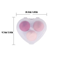 1 hộp Thập cẩm Bộ xốp trang điểm : Hình trái tim Bột Puff , Hình Giọt nước Bọt biển , Xiên Cắt , Bọt biển trang điểm , Bộ xốp trang điểm - Hồng - Xem 5
