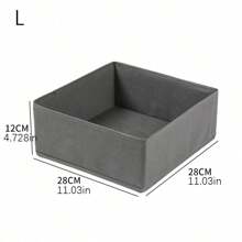 1 件可折叠抽屉整理盒，3 种尺寸，适用于衣服、内衣、袜子、围巾、领带（灰色），适用于衣柜、梳妆台、储藏室衣架