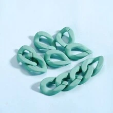 5pcs/pack Multicolor Oval Frosted Acrylic Chain Links For Connecting And Diy Jewelry Making Materials - Type B acrylic broken chain - View 6