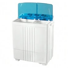 Twin Tube Washing Machine For Apartment, Dorms, RVs, Camping And More, US Standard - 藍色 - 查看 3