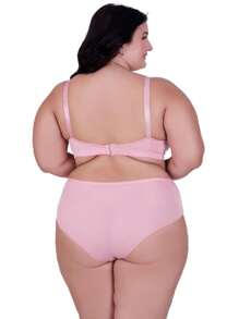 Plus Size Bra & Panty Sets - Rosa Pálido - Ver 2