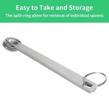 5 件裝小量匙套裝- Cuttte 不鏽鋼小量勺,用於烹飪烘焙,1/4 茶匙,1/8 茶匙,1/16 茶匙,1/32 茶匙,1/64 茶匙,茶匙用於、香料的迷你量匙 - 銀色 - 查看 4