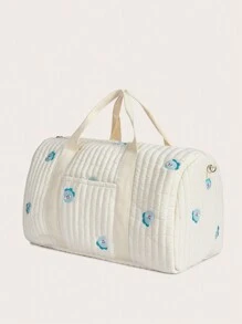 Embroidered Large Capacity Maternity Hospital Bag - Beige - View 1