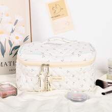 2pcs Coquette Makeup Bag Coquette Aesthetic Cosmetic Bag Large Travel Makeup Organizer Cute Pouch Cotto Kawaii Toiletry Bag - 白色 - 查看 6