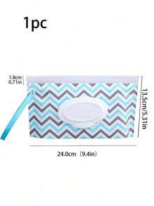 1pc EVA Tissue Storage Bag Baby Wet Wipe Pouch Cute Snap-Strap Refillable Wet Wipes BagModern Portable Tissue Storage Bag For Travel1pc Flip Cover Wave Pattern Tissue Paper Bag Travel Portable Extraction And Separation Bag Gift - Multicolor - View 8
