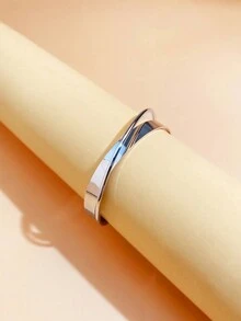 1 Vòng Đôi Bằng Thép Không Gỉ Thời Trang Lắc Tay Thích Hợp Cho Phụ Nữ Mặc Hàng Ngày - Bạc - Xem 3