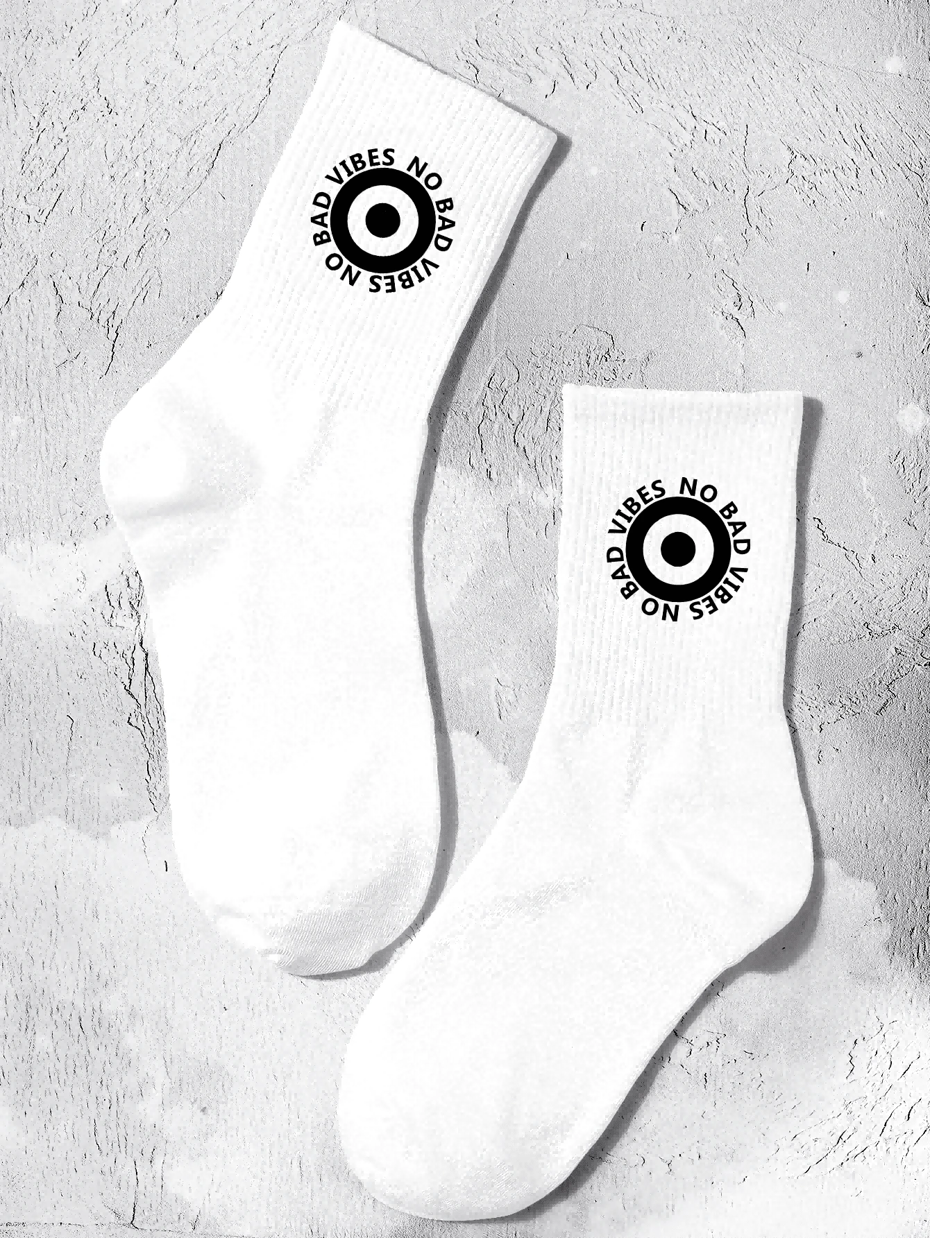 1 đôi Của phụ nữ Vớ giữa bắp chân Với Lá thư & Mắt in , Chống mùi hôi , , Giải trí Vui & Hợp thời Thể thao Vớ Đối với Mặc hàng ngày - Nhiều màu - Xem 1