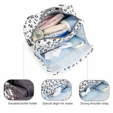 Không thấm nước Xe đẩy em bé Hộp đựng , Túi Diaper , Túi mẹ , Túi treo Đối với Xe nôi - Đen và trắng - Xem 6