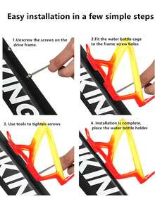 Bicycle Water Bottle Holder Pc Gradient Color Mountain Bike Water Bottle Cage Rack Cycling Equipment Bike Accessories - Green - View 10