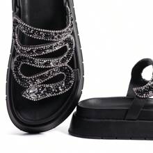 Women Flat Sandals - 黑色 - 查看 5