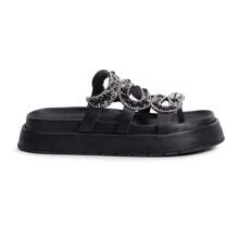 Women Flat Sandals - 黑色 - 查看 2